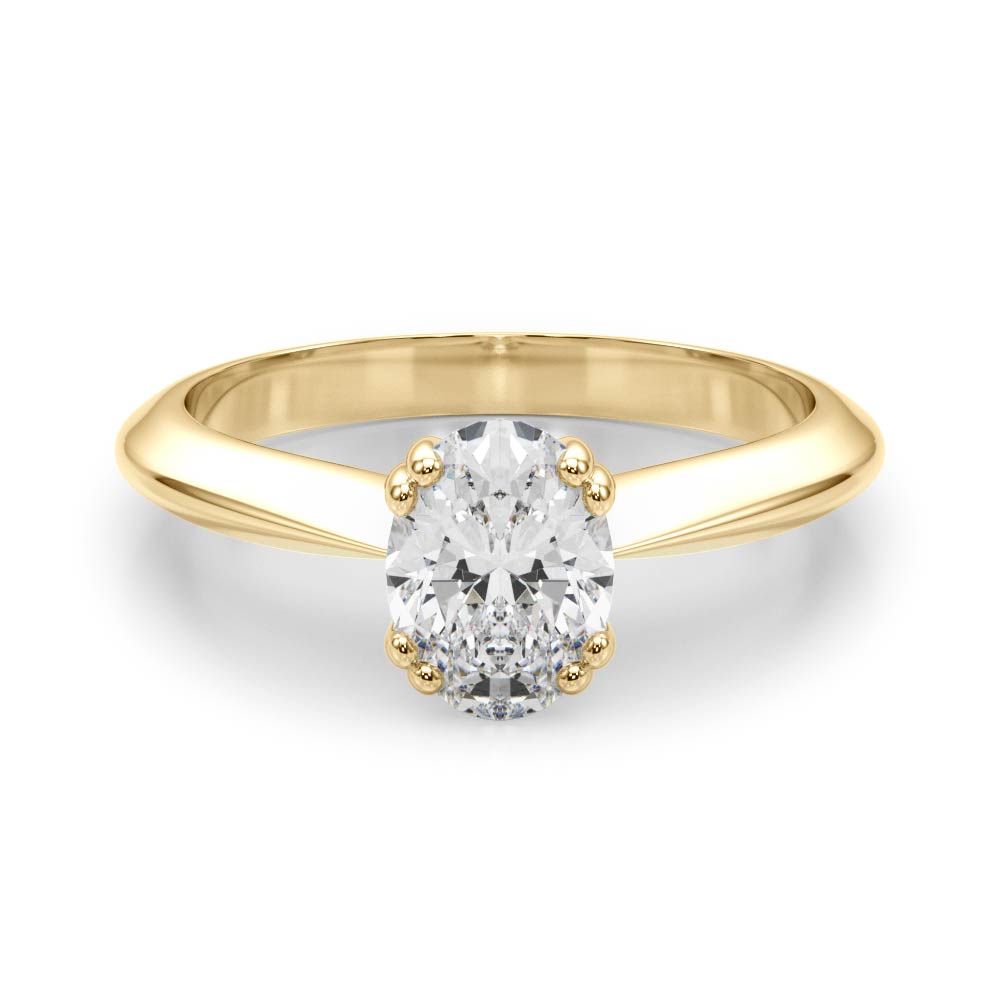 The Hollis Solitaire Engagement Ring, set view