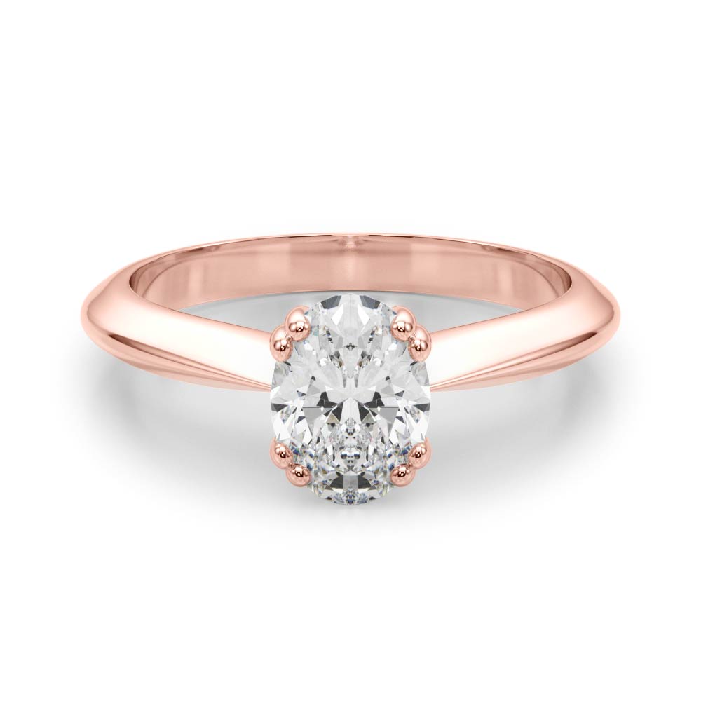 The Hollis Solitaire Engagement Ring, set view