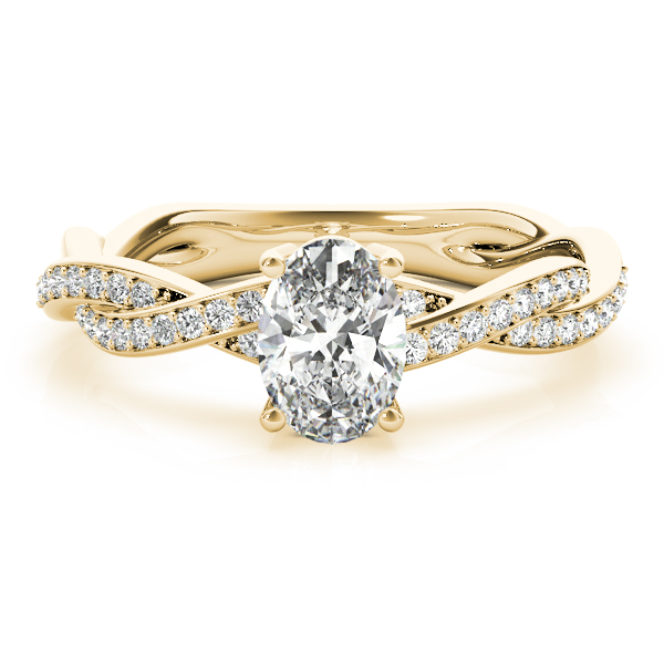 The Sienna Twist Engagement Ring, set view