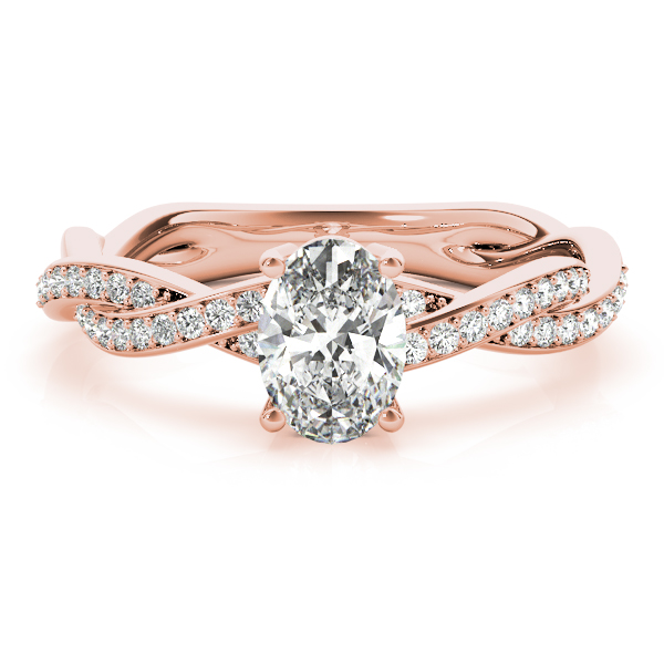 The Sienna Twist Engagement Ring, set view