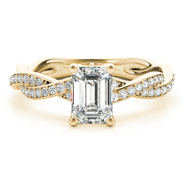The Chloe Twist Engagement Ring, set view