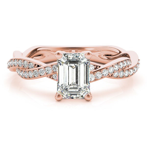 The Chloe Twist Engagement Ring, set view