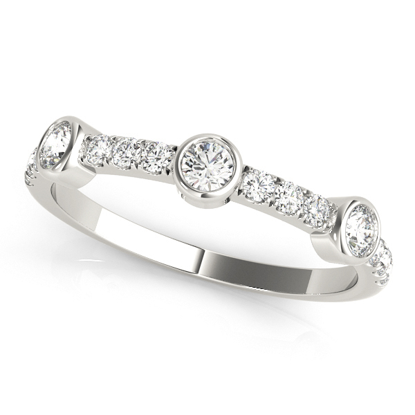 Bezel Set Split Prong Fashion Ring