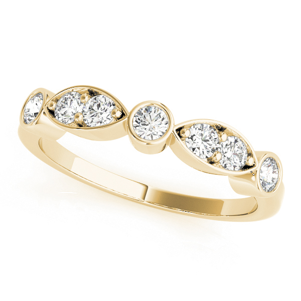 Bezel Set Marquise Wedding Bands