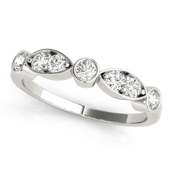 Bezel Set Marquise Wedding Bands