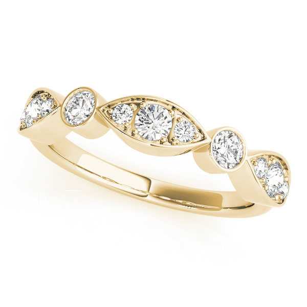Bezel Set Stackable Wedding Band