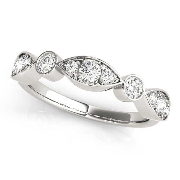 Bezel Set Stackable Wedding Band