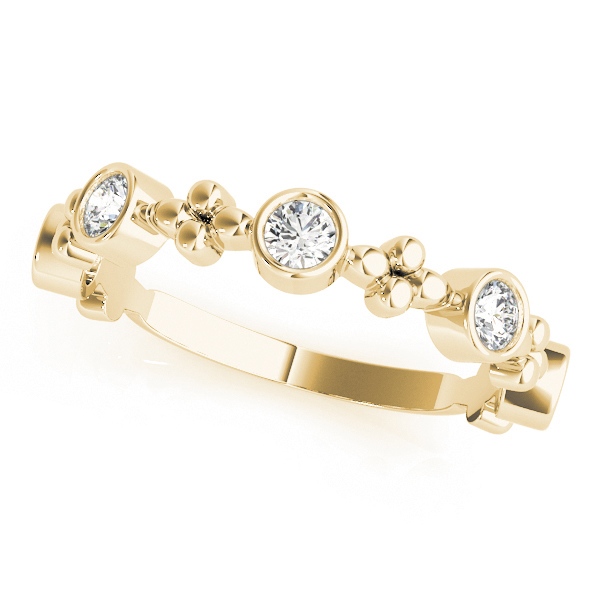 Bezel Set Stackable Wedding Bands