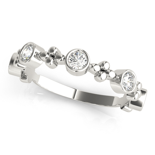Bezel Set Stackable Wedding Bands