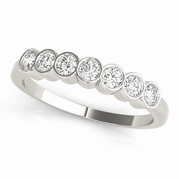 Bezel Set Stackable Wedding Band