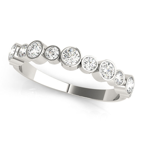 Bezel Set Diamond Wedding Band