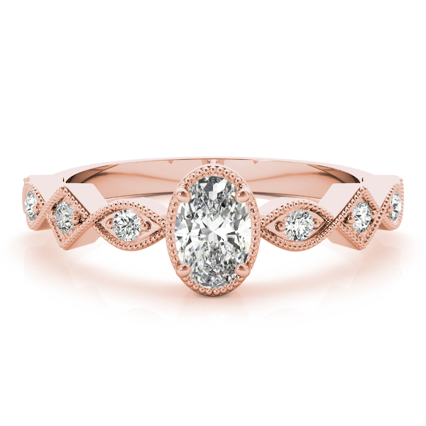 The Margot Vintage Engagement Ring, set view