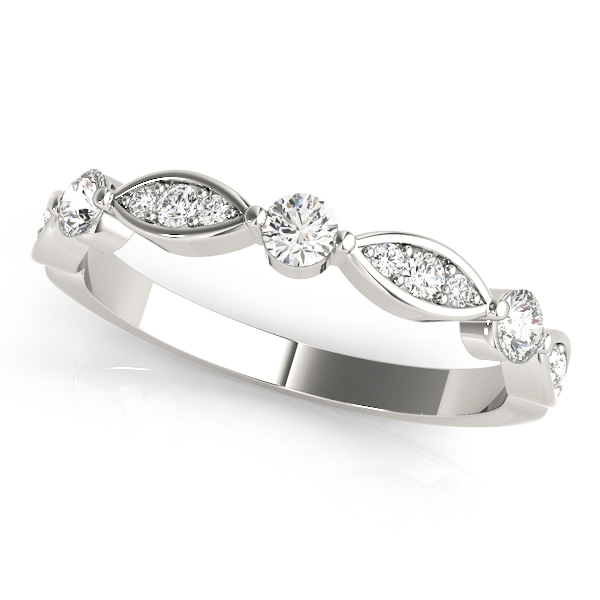 Round & Marquise Shaped Stackable Band