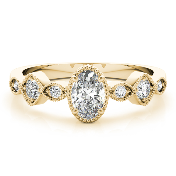 The Imogen Vintage Engagement Ring, set view