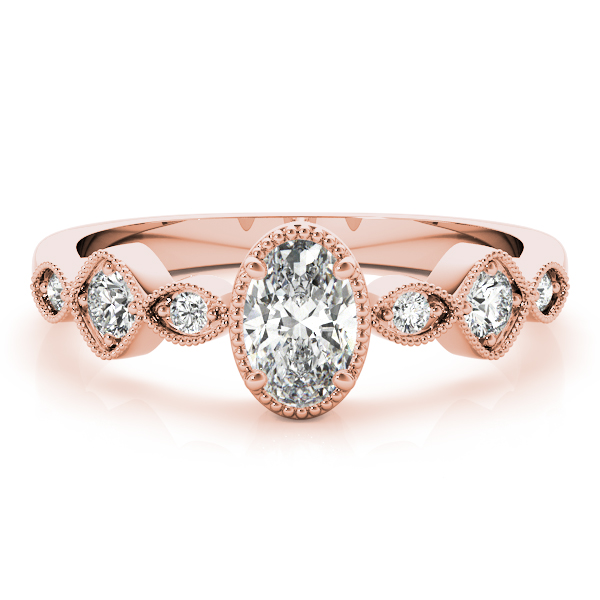 The Imogen Vintage Engagement Ring, set view