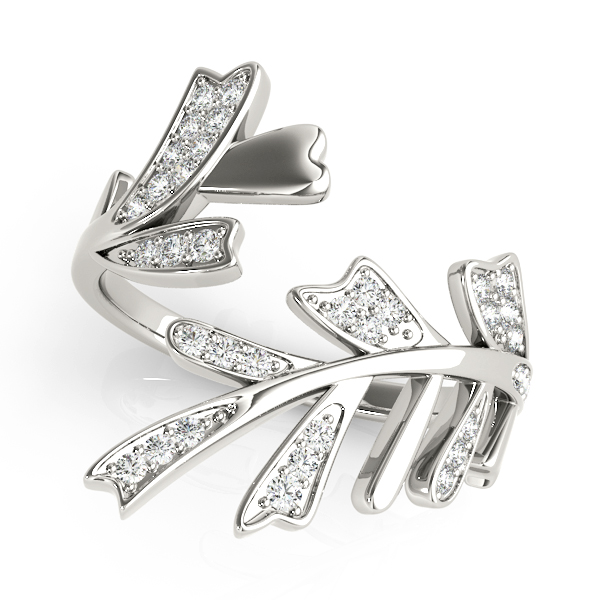 Nature Inspired Bypass Fashion Ring