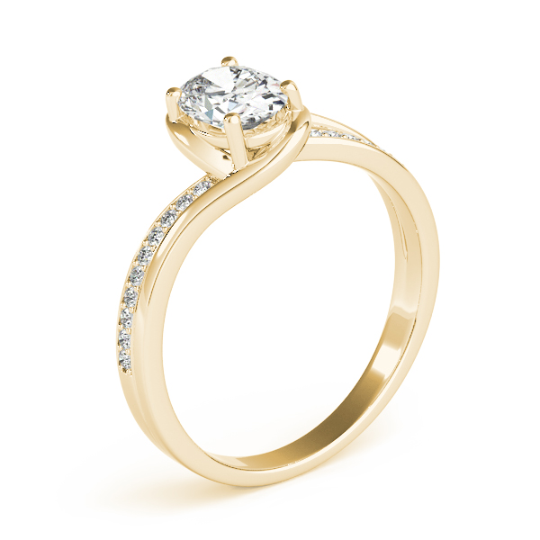 The Luna Bypass Engagement Ring, angled view