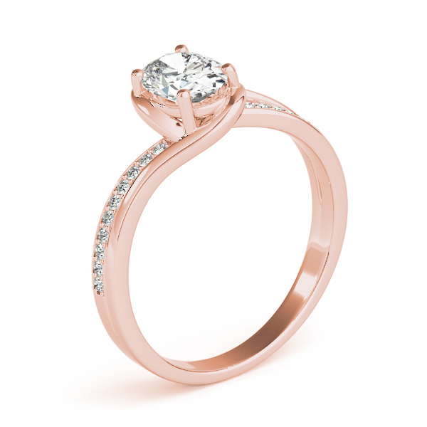 The Luna Bypass Engagement Ring, angled view