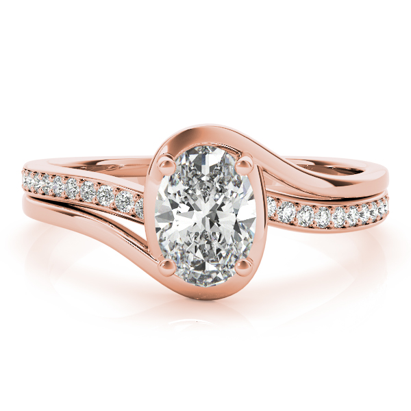 The Luna Bypass Engagement Ring, set view
