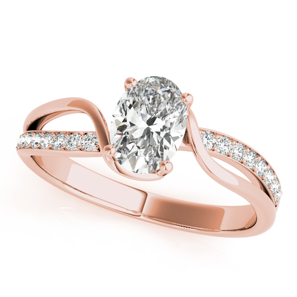 The Sloane Bypass Engagement Ring, front view