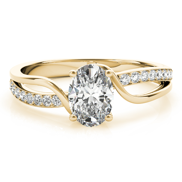 The Sloane Bypass Engagement Ring, set view