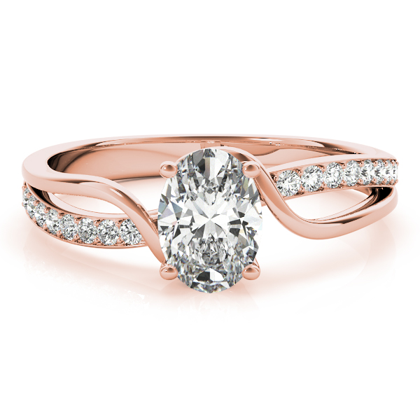 The Sloane Bypass Engagement Ring, set view