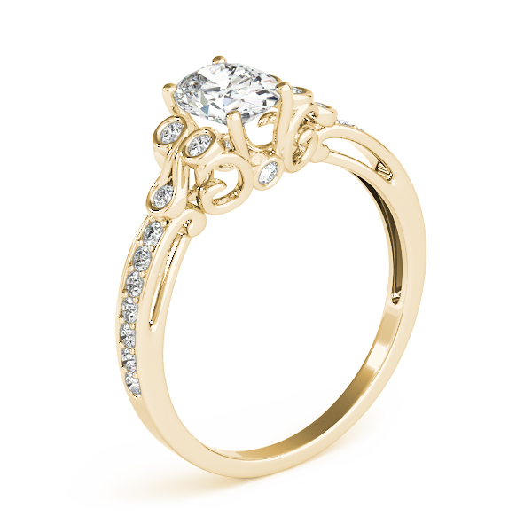 The Ximena Cluster Engagement Ring, angled view