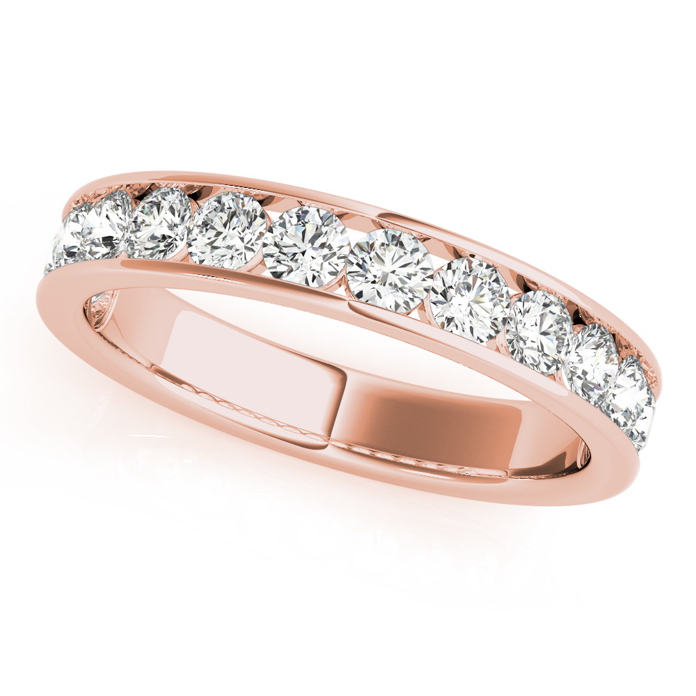Single Row Channel Set Wedding Ring