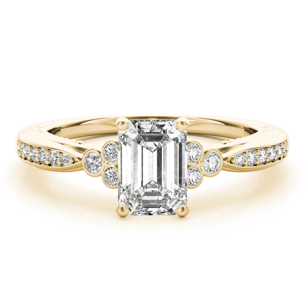The Lily Cluster Engagement Ring, set view