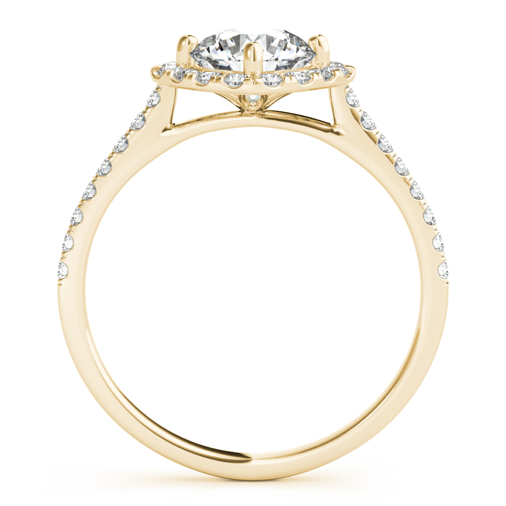 The Dorothea Halo Engagement Ring, side view