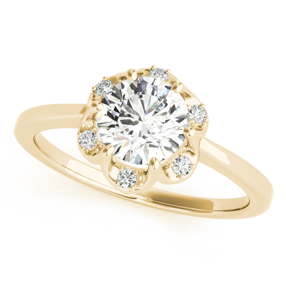 The Pippa Halo Engagement Ring, front view