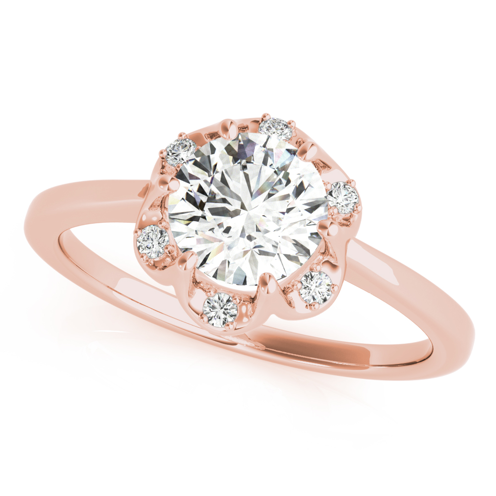 The Pippa Halo Engagement Ring, front view