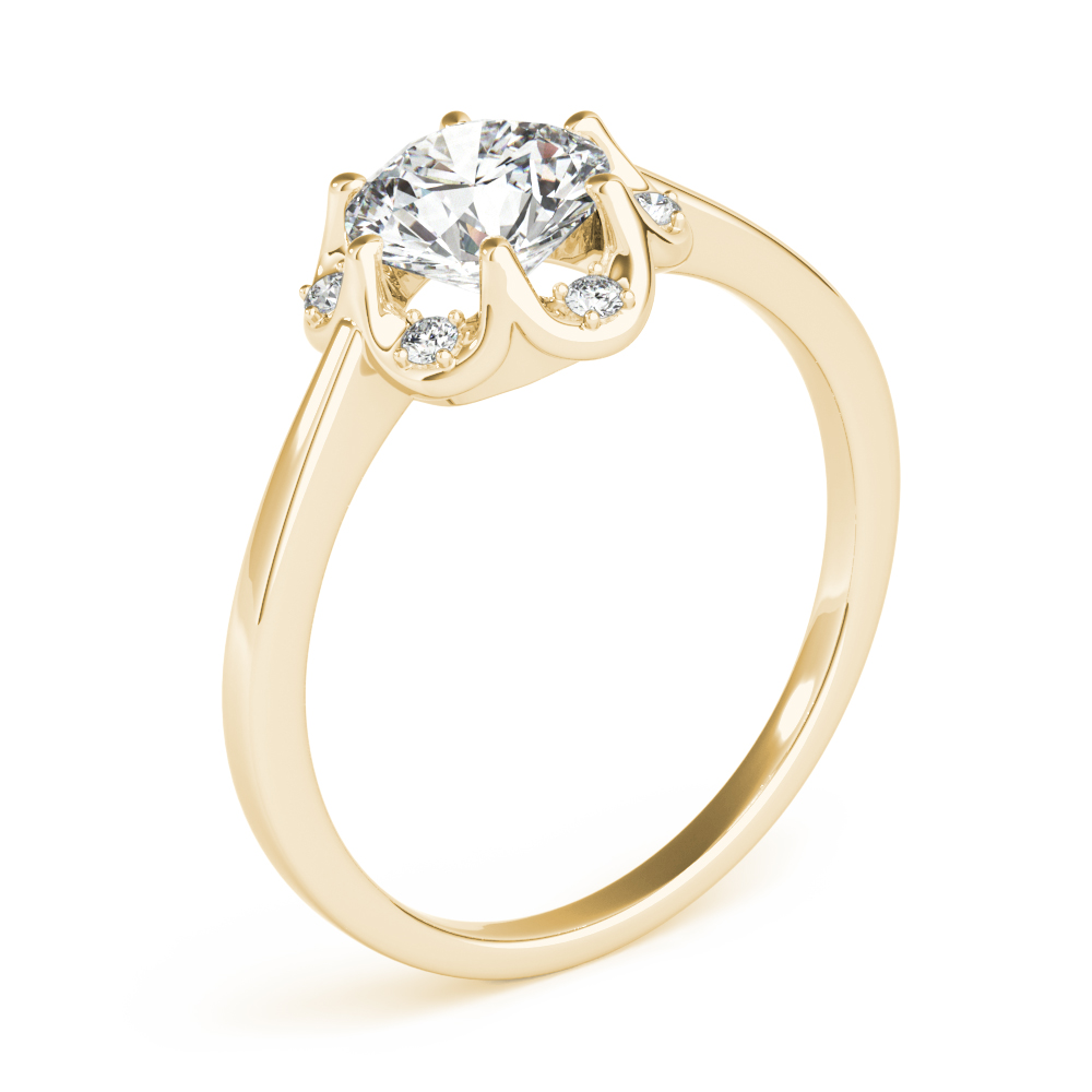 The Pippa Halo Engagement Ring, angled view