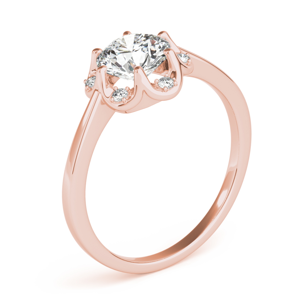 The Pippa Halo Engagement Ring, angled view