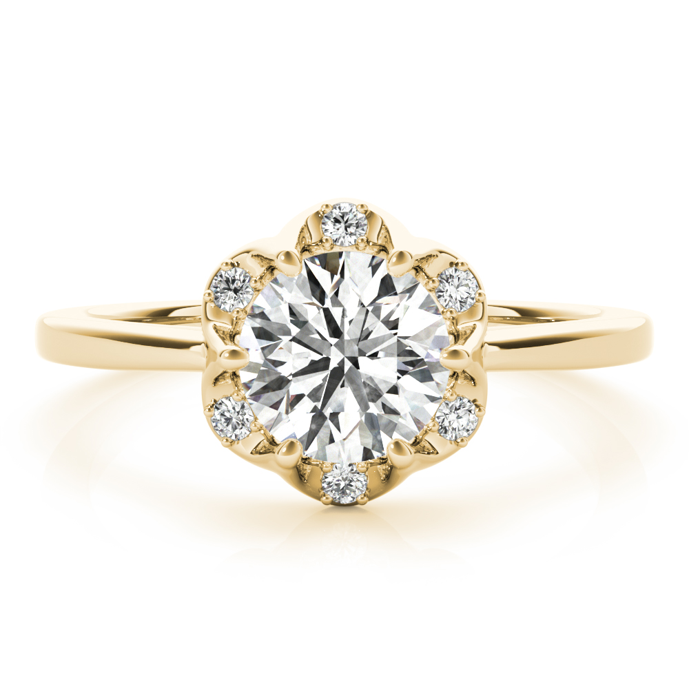 The Pippa Halo Engagement Ring, set view