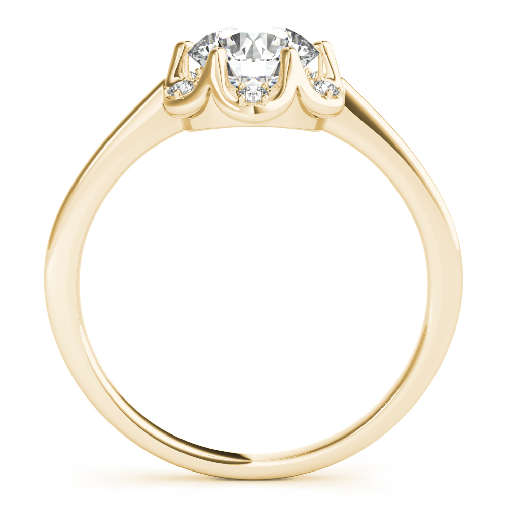 The Pippa Halo Engagement Ring, side view