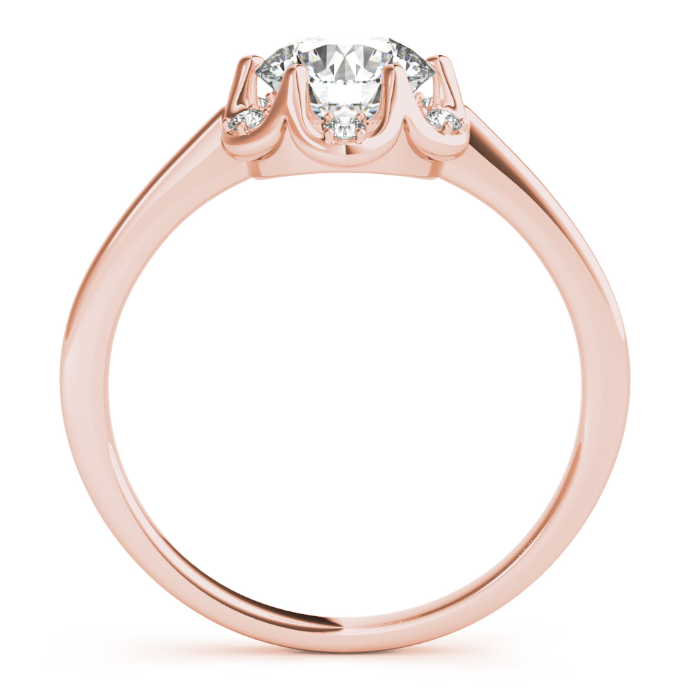 The Pippa Halo Engagement Ring, side view