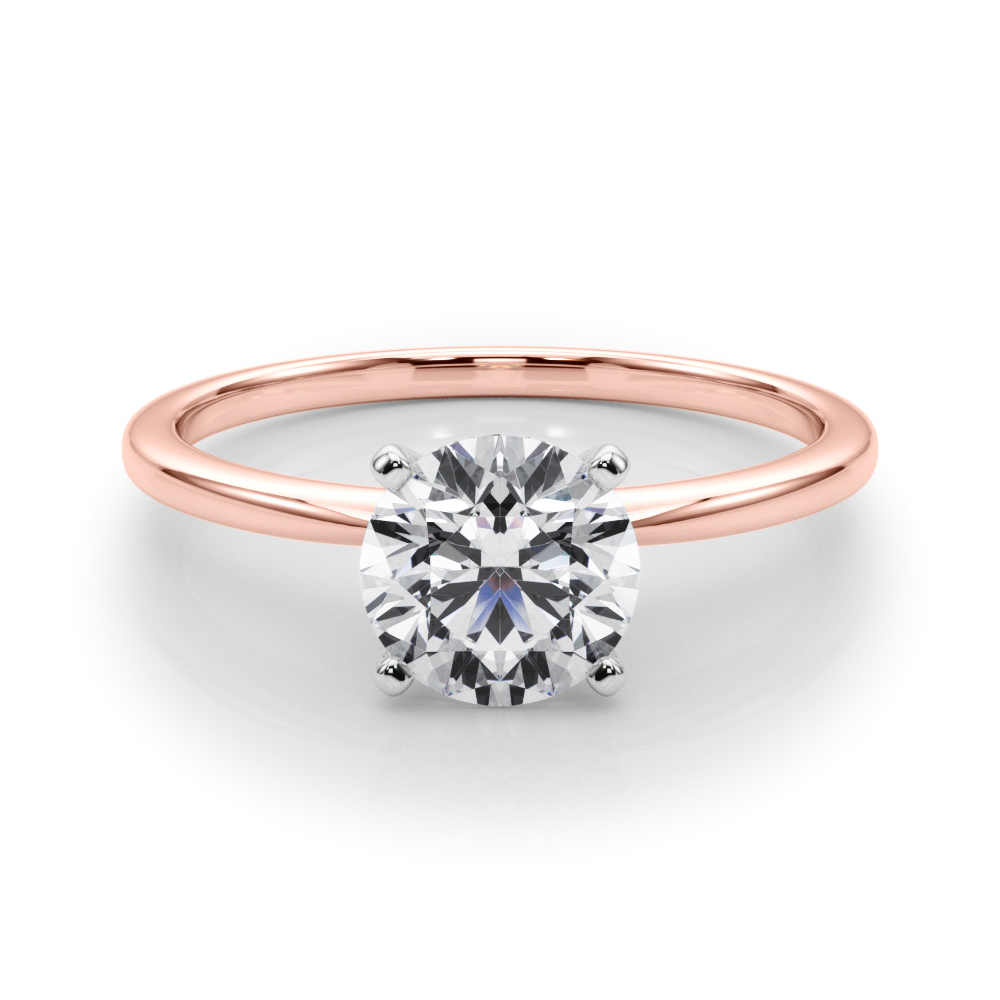 The Livia Solitaire Engagement Ring, set view