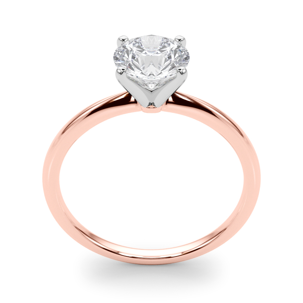 The Livia Solitaire Engagement Ring, upright view