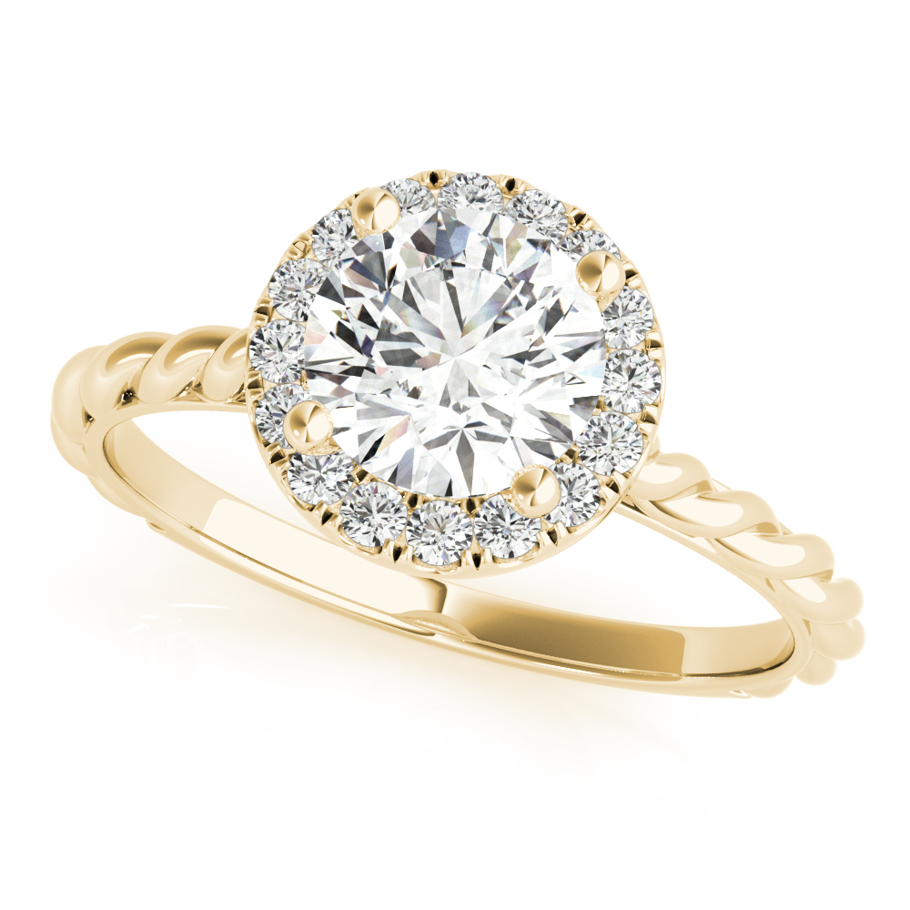 The Cora Halo Engagement Ring II, front view