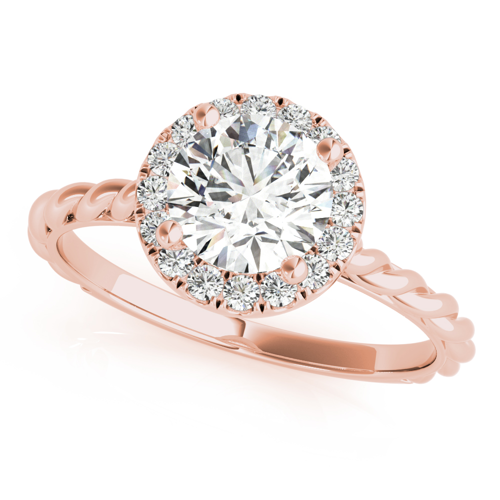 The Cora Halo Engagement Ring II, front view
