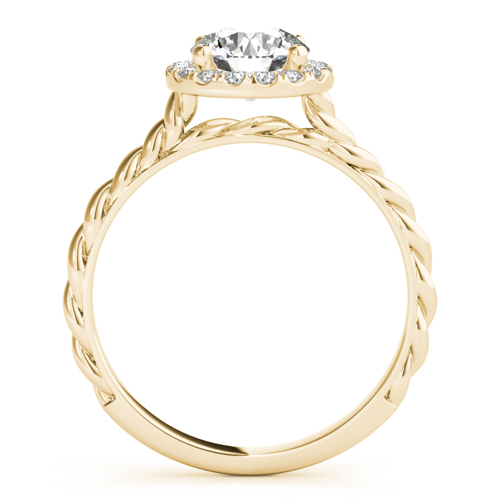 The Cora Halo Engagement Ring II, side view