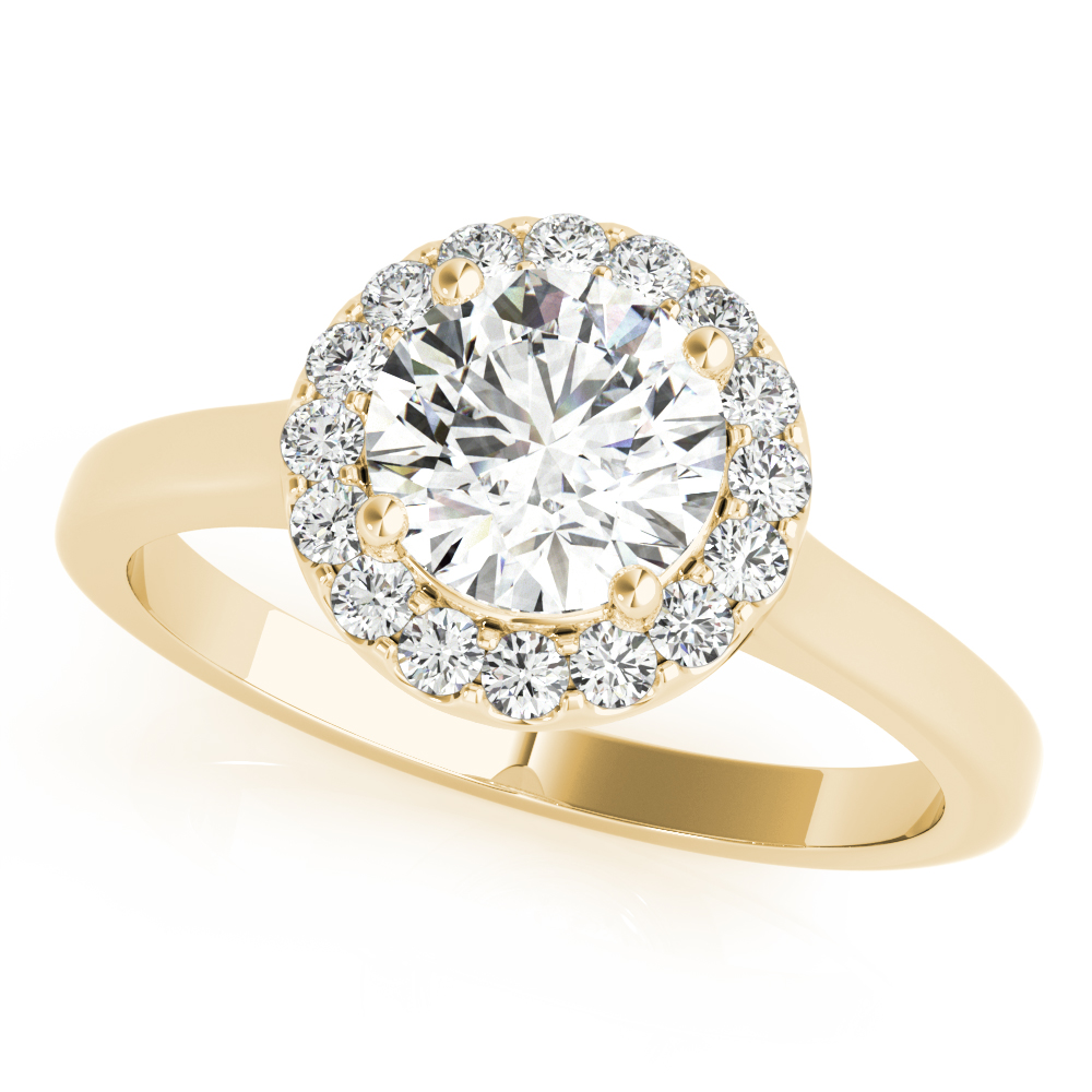 The Marlowe Halo Engagement Ring, front view