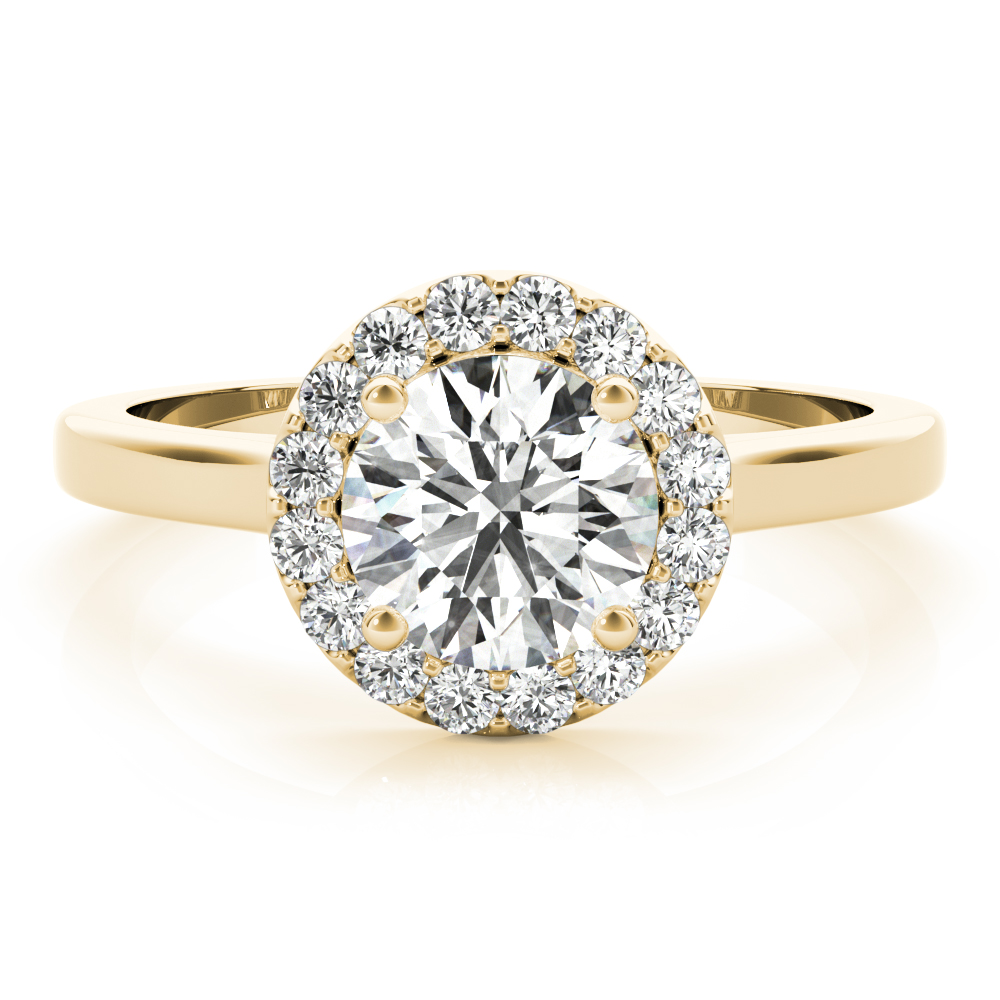 The Marlowe Halo Engagement Ring, set view