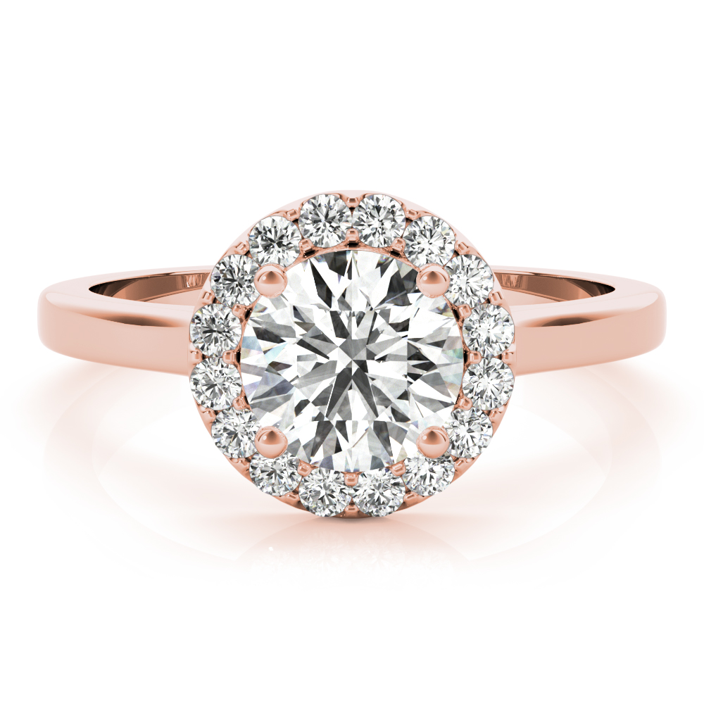 The Marlowe Halo Engagement Ring, set view