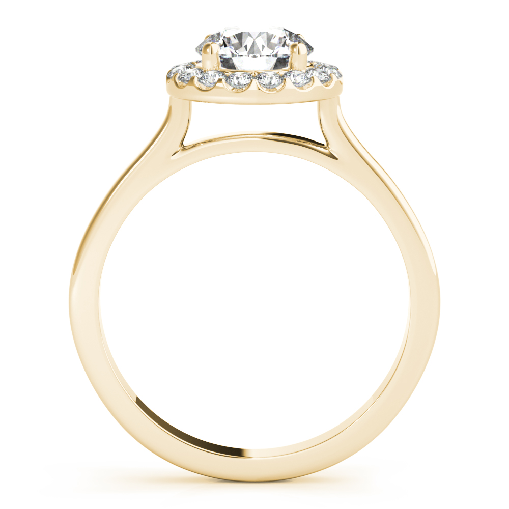 The Marlowe Halo Engagement Ring, side view