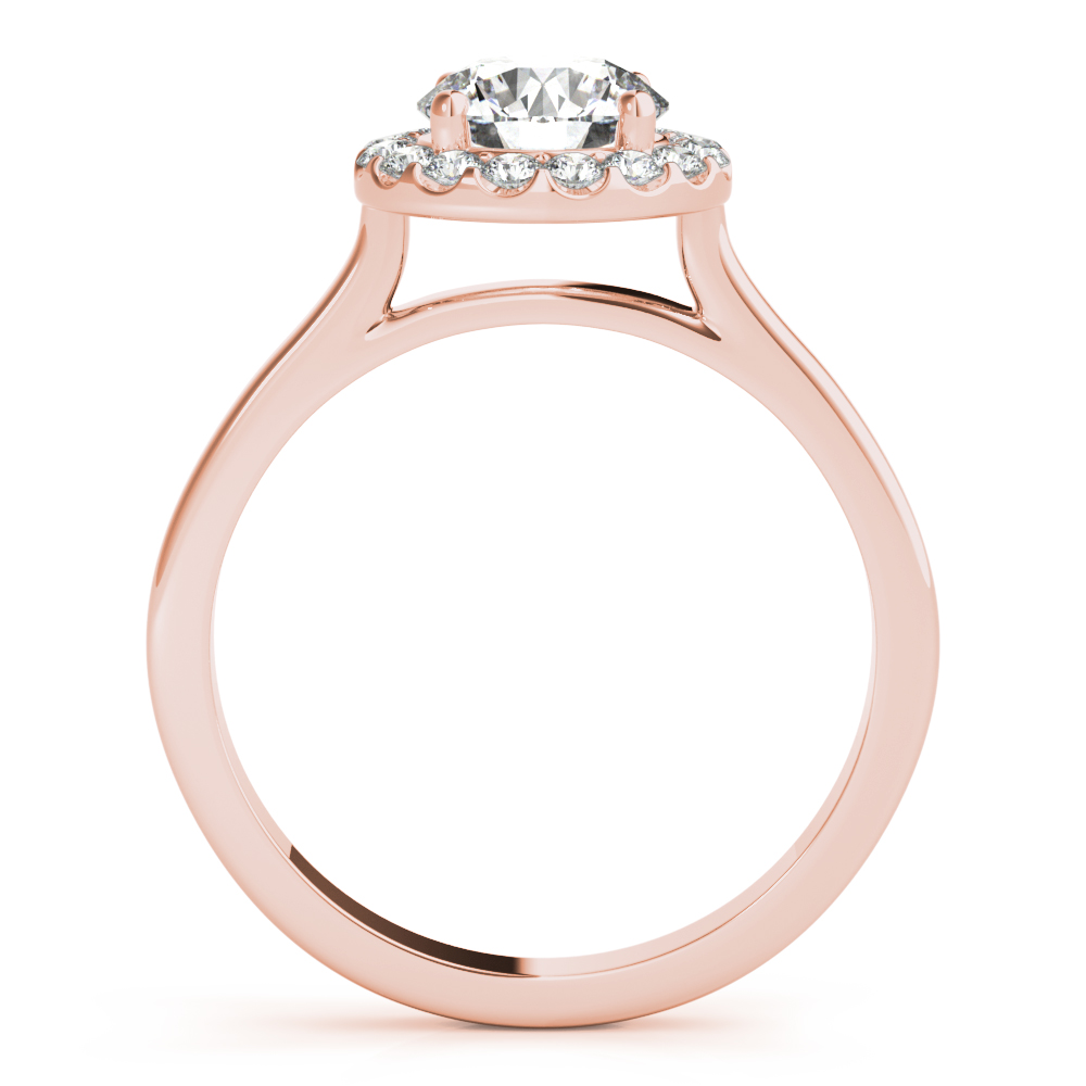 The Marlowe Halo Engagement Ring, side view