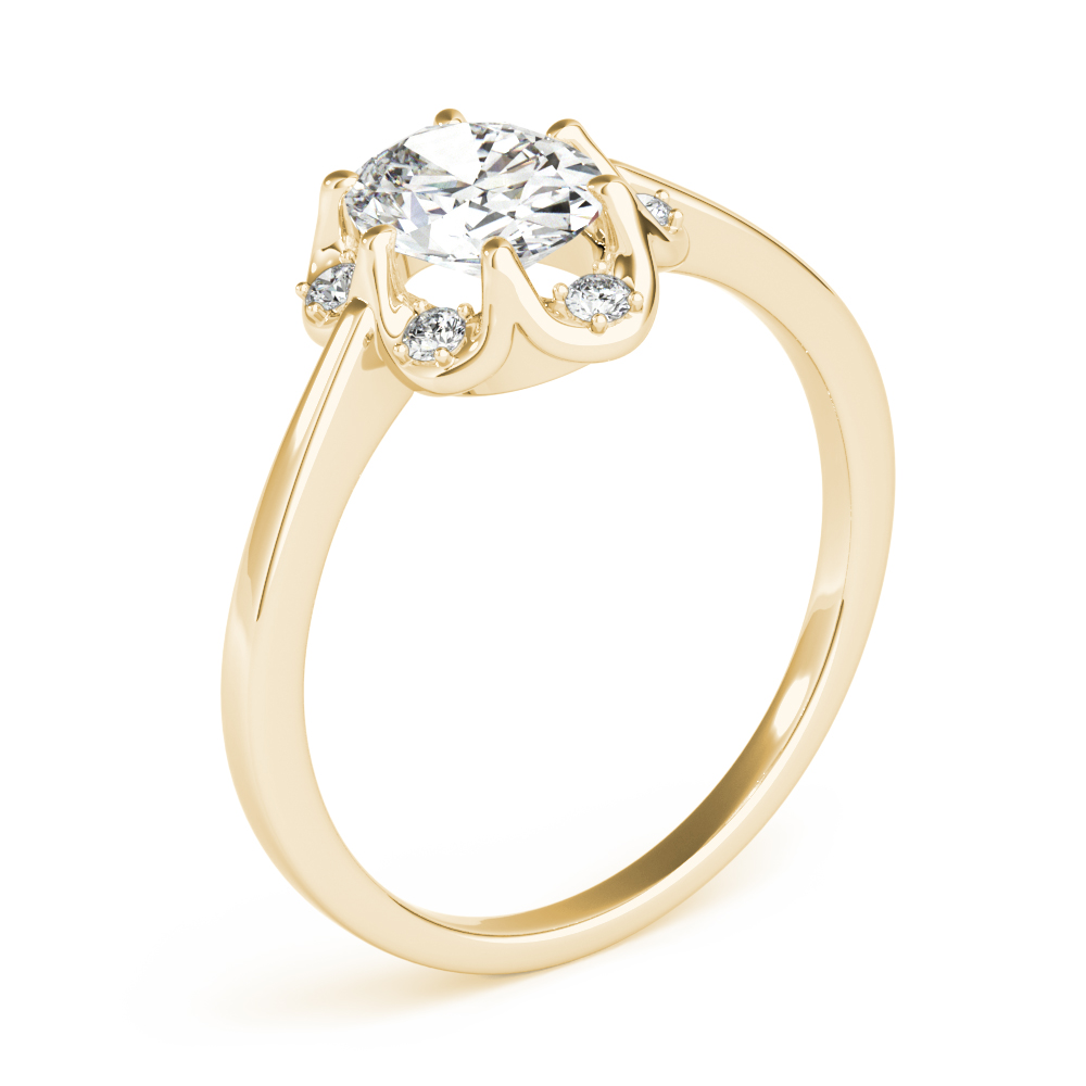 The Michaela Halo Engagement Ring, angled view