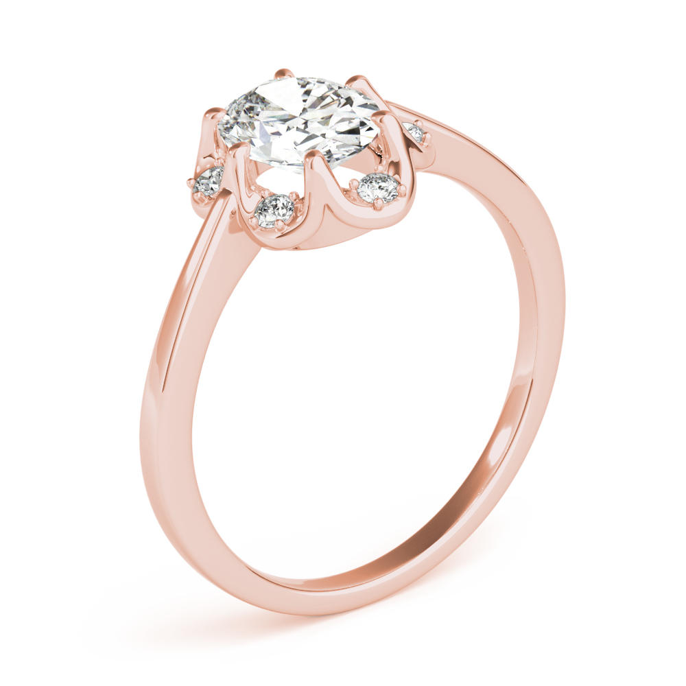 The Michaela Halo Engagement Ring, angled view