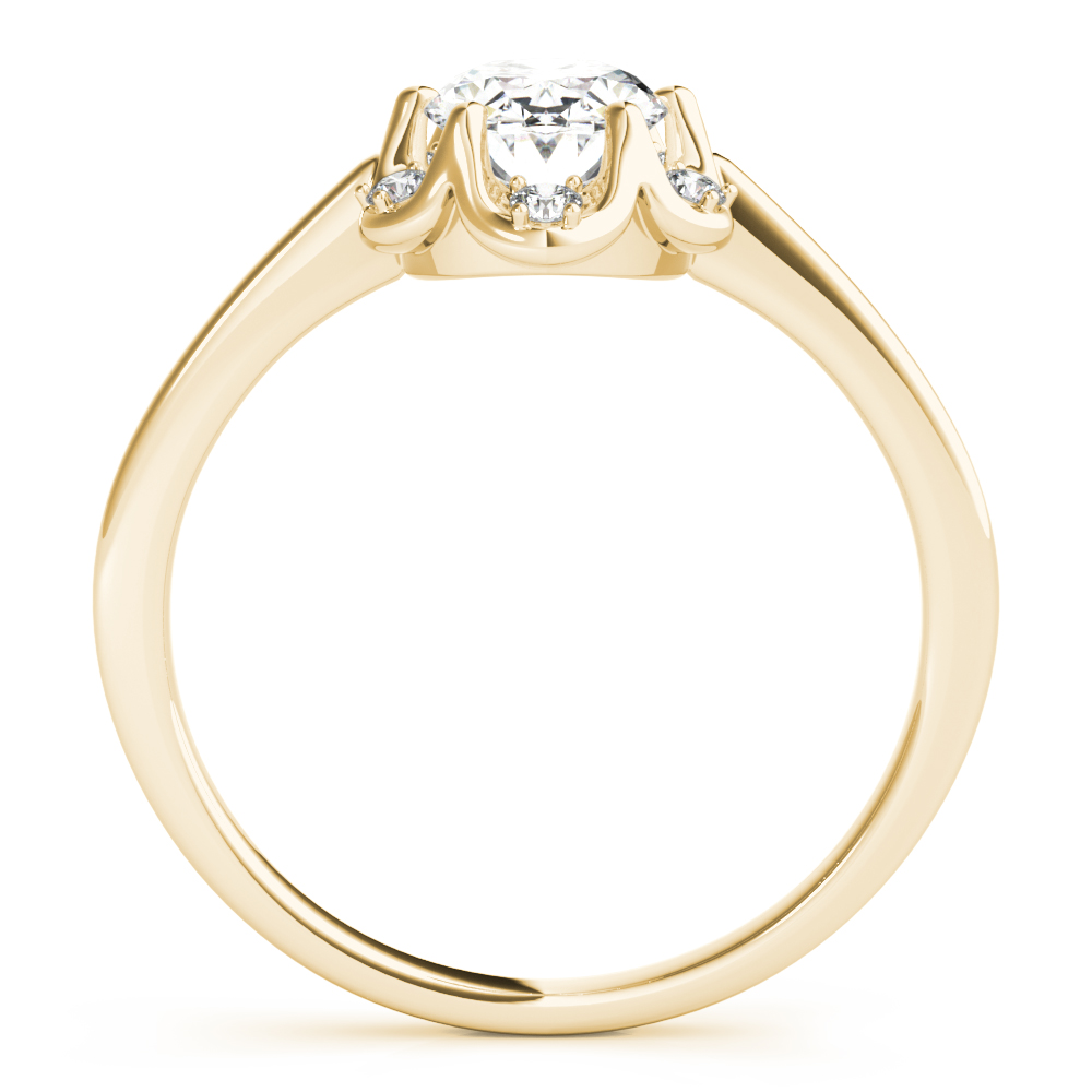 The Michaela Halo Engagement Ring, side view